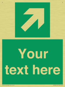 Custom Arrow Top Right Sign